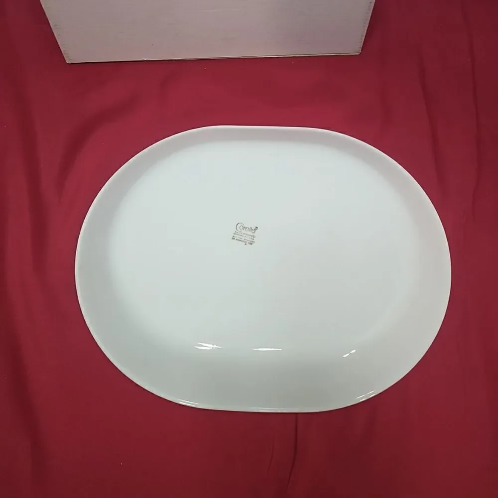 Corelle Christmas Holly Days Serving Platter 10 inch By 12 Inch vintage.